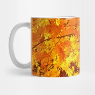 Beautiful golden maple leaves Mug